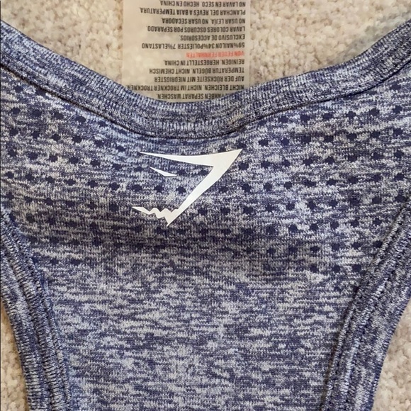 GYMSHARK Steel Blue Vital Seamless Vest / Tank Top - Picture 6 of 6